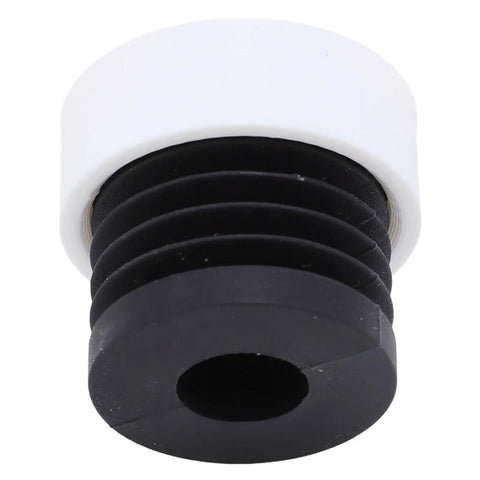 Close-up of a single pad from the 4 Piece Anti Vibration Feet And Shock Absorbing Pads For 3D Printers, showing black rubber and white ABS material.