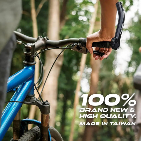 Ergonomic Aluminum Bar Ends For MTB Bikes Seven Eighth Inch Handlebar Comfortable Upgrade Pair being installed on bike