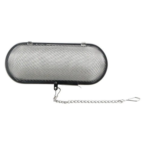Heavy Duty Stainless Steel Ultrasonic Cleaning Baskets with Bulletproof Fine Mesh Bottoms, 11x5cm size with clasp and chain, designed for tiny parts.