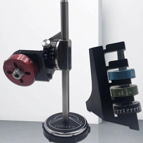 Heavy Duty Stainless Steel Sharpening Angle Device With Precision Indexing Chuck Solid Angle Guide for engraving tools setup.
