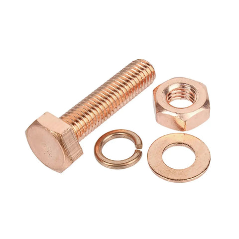 Heavy Duty External Hex Head Bolts And Nuts Kit With Flat And Spring Washers Stainless Steel 304 Indoor Outdoor Use Built To Last Easy Install And Smooth Threading 2pc, bolt and washer set