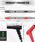 Two Piece Multimeter Test Probes Kit With Ultra Sharp Alloy Tips CAT III 1000V 20A Leads, durable double insulated PVC.