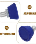 Two Pack Roller Skate Toe Stops And Toe Plugs Adjustable Five Eighth Inch Rubber Stops For Quad Skates Replacement Parts In Bright Blue