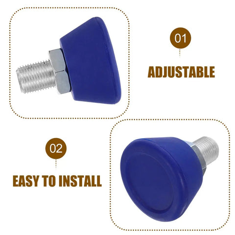 Two Pack Roller Skate Toe Stops And Toe Plugs Adjustable Five Eighth Inch Rubber Stops For Quad Skates Replacement Parts In Bright Blue