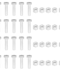 Premium Hardware Bundle Featuring 20 Pair M6x25mm White Nylon Hex Bolts Paired With Rust Resistant Plastic Hex Nuts for Sturdy DIY builds.