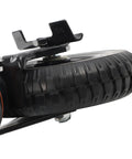 No Sweat Heavy Duty 8 Inch Black Gate Caster Wheels Rated For A Sturdy 600 Lb Load showing black rubber tire and mounting bracket.