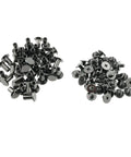 50 Pack 5x10mm Carbon Steel Chicago Screws Phillips Drive Cross Head Bindery Rivets Black Plated Coating For Bookbinding Leather Craft DIY Projects Built Like A Tank Setup