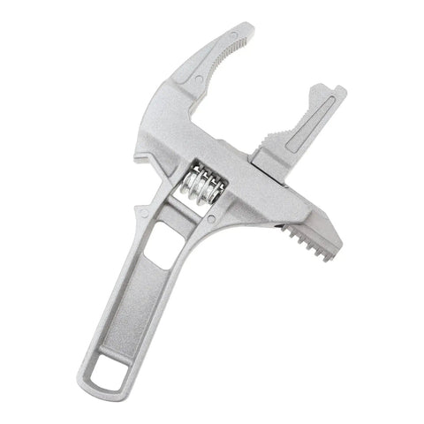 Stubby Adjustable Wrench With Wide Jaw Opening Aluminum Alloy Heavy Duty Spanner For Plumbing And Automotive Repairs Handy Grip Tool
