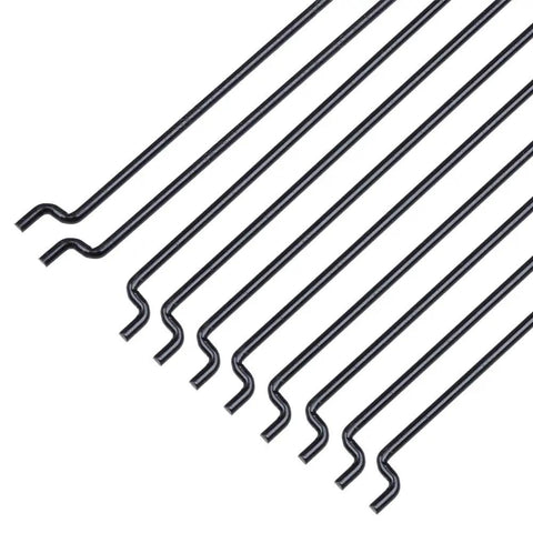 1.2mm by 120mm Steel Z Style RC Push Pull Rods Set, Durable Black Replacement Linkage Rods for Model Aircraft and Boats, Ideal for Servo Systems, Easy Fit, 10 Pack