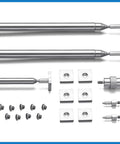 3 Pack Telescoping Measuring Stick Tap Measure Set With Long Extension Pole Reaching 94 Inches Plus Mini Ruler components and hardware