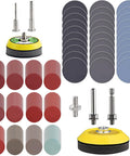 Two and Three Inch Versatile Sanding Discs Kit for Drill, Grinder and Rotary Tools, 279 Pack With 80 to 3000 Grit shown with backer plates