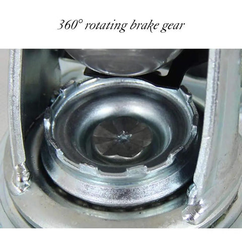 360° rotating brake gear for Heavy Duty Casters 4 Pack With Reliable Brakes Roll Like Butter Swivel And Fixed Wheels Quiet TPR Rubber.