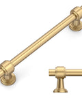 Champagne Bronze Cabinet Pulls 5 Inch Hole Center Drawer Pulls 10 Pack Durable Solid Zinc Alloy Cabinet Hardware For Kitchen And Bathroom Dresser Handles With Modern Sleek Finish ZH0069