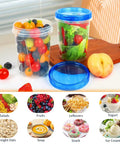 34 Oz Reusable Freezer Safe Food Storage Containers 10 Pack with Twist Top Lids Airtight Meal Prep Containers for salad and fruit