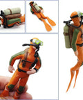 2 Pack Aquarium Diver Ornaments Set For Floating Fish Tank Decor Lit Little Divers, shown with safety gear and realistic details.