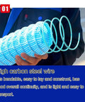 Flexible Perforated Drain Pipe With Steel Wire For Easy Garden Drainage shown in hand, emphasizing durability and flexibility.