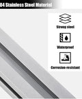 304 Stainless Steel Glass Railing Side Support Bracket showing waterproof and corrosion-resistant features for durability.
