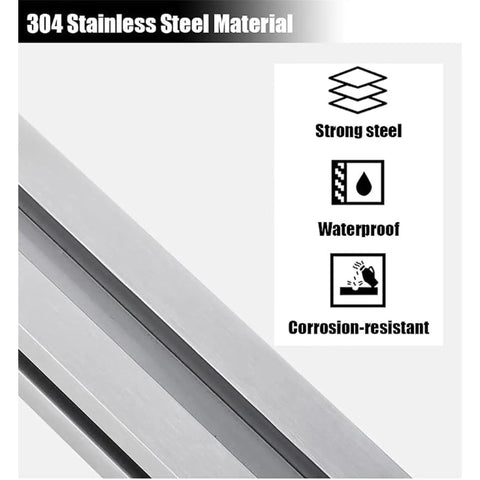304 Stainless Steel Glass Railing Side Support Bracket showing waterproof and corrosion-resistant features for durability.