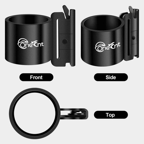 Five Pack E Track Tool Holders For Enclosed Trailers Heavy Duty Tool Hangers for organizing tools, front and side view.