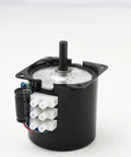 60KTYZ Permanent Magnet Synchronous Gear Motor 24V AC 14W 30 RPM CW CCW with visible connectors and shaft.