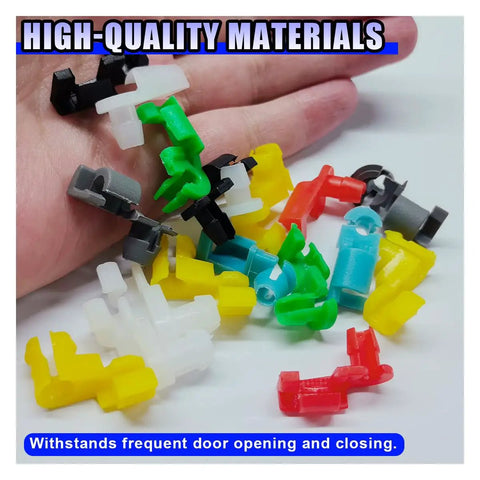 80 Piece Car Door Lock Rod Clip Set Universal Left And Right Door Handle Rod End Clips Replacement For Cars Trucks SUVs Multicolor Push Clips Hood Latch Retainers in hand