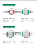 MGN9 Linear Guide Carriage Blocks For 3D Printer And CNC, MGN9H And MGN9C 9mm Bearing Steel Slider Blocks dimensions