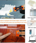 Three Pack Double Edge Razor Scraper Set With Twenty Replacement Blades Heavy Duty Grippy Non Slip Ergonomic Handle in use