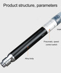 Industrial Grade Pro Shop Rig Pneumatic Pencil Die Grinder 65000 Rpm Adjustable Speed with alloy body and speed control switch.
