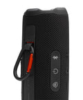 Side view of Flip 7 Waterproof Portable Bluetooth Speaker Bundle With GSport Carbon Fiber Hardshell Case Black AI Sound Boost