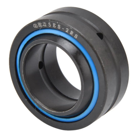 Precision Cut GE25ES-2RS Spherical Bearings 30mm Bore image showing black steel construction and blue seal for heavy machinery use.