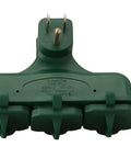 Outdoor Rated 3-Outlet Covered Adapter With No-Fuss Weatherproof Covers, Space Saving Right Angle Plug, Grounded Outlets For Holiday Lights