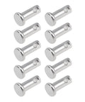 Clevis Pins 5mm x 12mm, 20 Pcs, Single Hole Flat Head, Heavy Duty 304 Stainless Steel Fasteners For Metal Devices, Furniture Installation, Industrial DIY Projects, Hinges And Shafts, shown in a top view