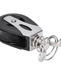 Marine Grade Swivel Sheave Block Head 316 Stainless Steel And Nylon, Three Eighths Inch Wheel Width, 20mm Thick, 1500 Pounds Working Load