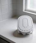 White Rotating Condiment And Spice Organizer Turntable For Kitchen And Refrigerator PET Construction With Removable Tray