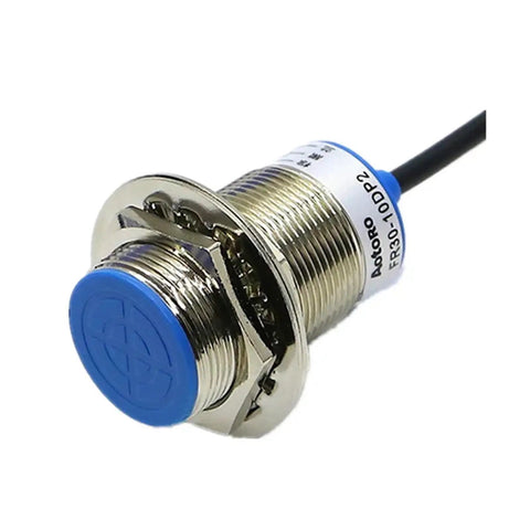 Go-To Proximity Sensor FR30-15DC With Cable For Motion Detection And Photoelectric Sensing Industrial Automation Ready Rugged Build Easy Install High Reliability Ideal For Conveyor Systems And Safety Interlocks, blue face