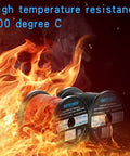 12 Gauge Silicone Wire Spool Red And Black 100ft Flexible 12 AWG Stranded Tinned Copper Wire in flames showing heat resistance.