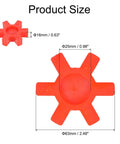 Red urethane jaw coupling insert for L-Jaw L99/L100, 8 pcs, solid flexible center