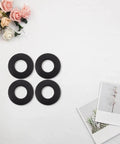 Heavy Duty Kayak Paddle Drip Guards Set With Wear Resistant PVC Splash Rings, High Visibility Water Blocking Function, Easy Install Replacement Parts For Carbon And Open Water Paddles, Keeps Gear Dry And Drips In Check, 4 black rings