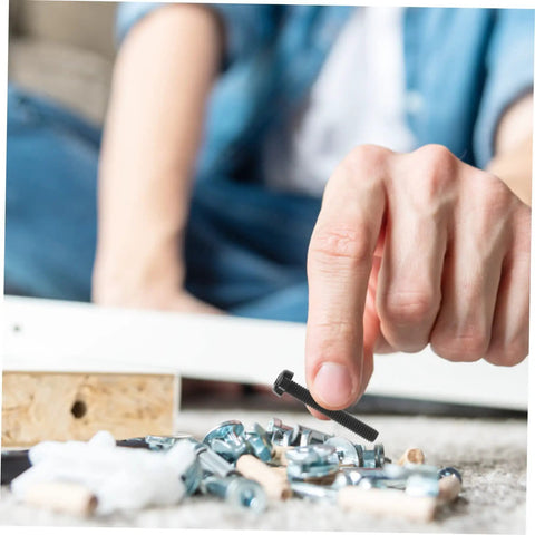 2 Sets Nylon Standoff Spacer Assortment Kit Featuring Heavy Duty Machine Screws Nuts And PCB Mounting Hardware For Versatile Electronics Sensor Assembly And Head Fixing Projects With High Hardness Build, person selecting screw from kit.