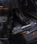 Beefed Up 2700 Lumen Headlamp With USB C Rechargeable Power highlighting industrial quick-release design
