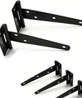 Soft Close Hydraulic T Shape Triangle Cabinet Hinges For Doors Gates And Sheds Black Painted Anti Slam Damping Hardware