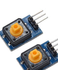 5 Piece Button Switch Module Large Push Button Board With Tactile Keys And Color Covers showing two tactile switch modules.