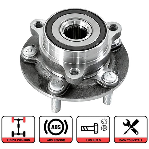 Front Wheel Bearing Hub Assembly Five Lug Fits 2017-2023 Hyundai Elantra And 2017-2020 Hyundai Elantra GT 2017-2022 Kia Niro