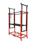 Heavy Duty Electric Lift Cart With Wireless Remote Foldable Work Platform sturdy steel rig for warehouse use.
