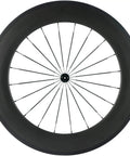 Carbon Wheelset 38/50/60/88mm 700c Clincher 23mm UD Matte Finish For Road Bikes With Basalt Brake Surface Shimano 8/9/10/11 Speed Cassette Compatible Toray T700 Build V Brake Ride Ready, side view
