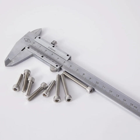 Stainless Steel M5 Socket Head Cap Screws Set 60mm 65mm 70mm 75mm 80mm Fully Threaded Allen Hex Drive Bright Finish 25-Piece Assortment Kit