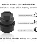 24Pcs Wheel Lug Nut Covers M27x2.0 Bolt Caps For Wheel Nuts Protective Caps And Car Style Upgrade, black PP material