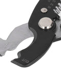 Get Your Hands On This Badass 8-Inch Wire Stripper And Crimping Tool Made From Tough High Carbon Steel showing sharp cutting edges and grips.