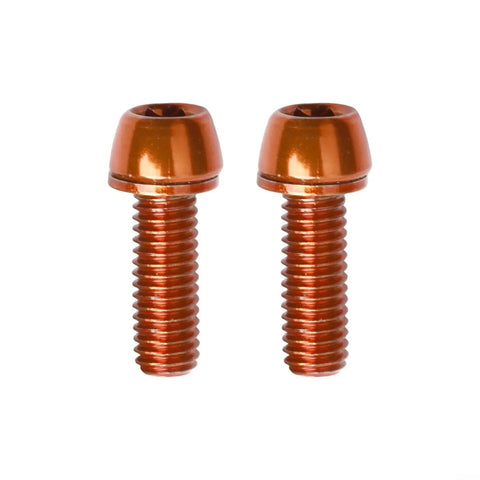 PVD Coated Steel Bicycle Crank Bolts M6x18mm With Gasket For Road Bike Colorful Crankset Arm Fixing Screws Durable Bottom Bracket Hardware Orange, pair