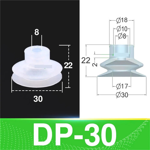 1 Pc Industrial Vacuum Suction Cup Silicone Pad With Big Head Antistatic Design For Handling Heavy Loads And Precision Gripping Operations In Manufacturing Plants And Automated Factories. Size 30mm.
